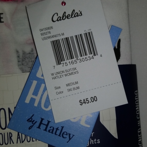 Hatley Union Suit Adult M Lodge Little Blue House - Picture 3 of 8